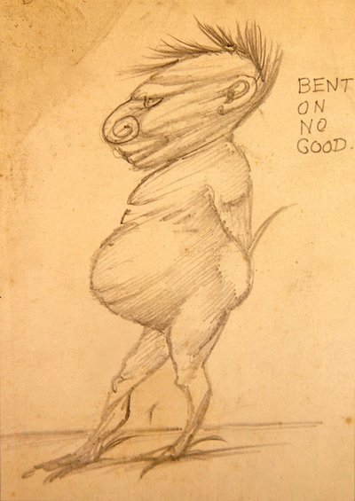 Bent on no Good (kynä paperille) tekijältä Edward Coley Burne Jones