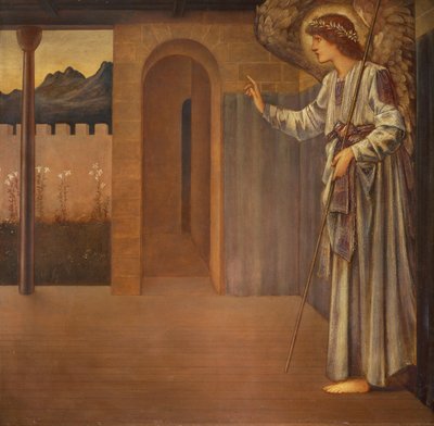 Enkeli Gabriel, osa Ilmestyskirjasta tekijältä Edward Coley Burne-Jones