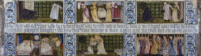 Beauty and the Beast -laattapaneeli, Morris, Marshall, Faulkner & Co., n. 1867 tekijältä Edward Burne Jones
