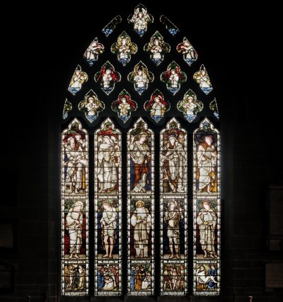 Birmingham, St Martin In The Bull Ring, Morris & Co., Edward Burne-Jones, yleisikkuna, 1876. tekijältä Edward Burne Jones