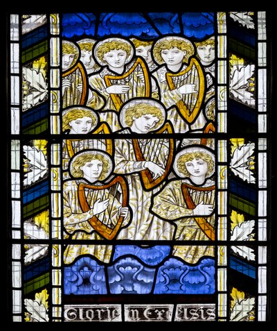 Cambridge, All Saints, Morris Marshall & Faulkner & Co, Edward Burne-Jones, Gloria In Excelsis, 1866 tekijältä Edward Burne Jones