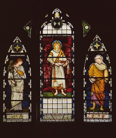 Huonekalut ja erilaiset esineet 1100- ja 1300-luvuilta tekijältä Edward Burne Jones