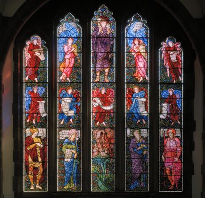 Itäikkuna, 1880 (lasimaalauksia) tekijältä Edward Burne Jones