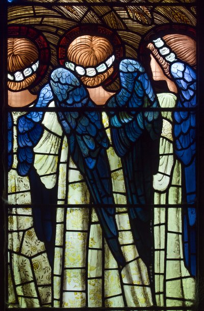 Harwarden, St Deiniol, Morris & Co., Edward Burne-Jones, Angels, Syntymä, 1898 tekijältä Edward Burne Jones