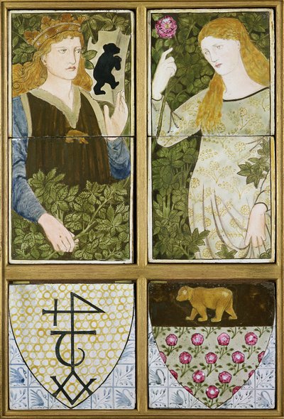 Huonekalut ja erilaiset esineet 1100- ja 1300-luvuilta tekijältä Edward Burne Jones