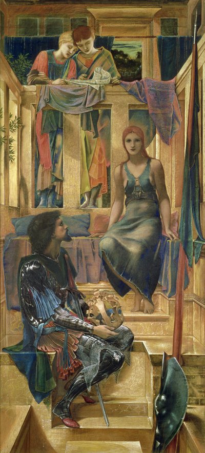 Kuningas Cophetua ja kerjäläinen - Sarjakuvatutkimus, 1883 tekijältä Edward Burne Jones