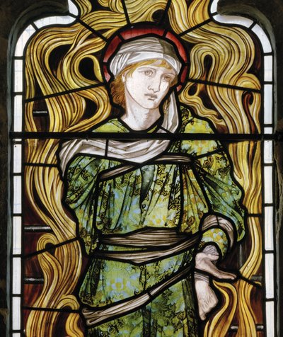 Shadrach, tulinen uuni, länsi-ikkuna, 1870 (lasimaalauksia). tekijältä Edward Burne Jones