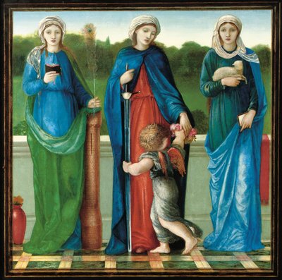 St. Barbara, St. Dorothy ja St. Agnes tekijältä Edward Burne Jones
