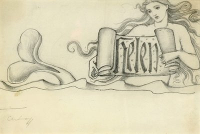 Tutkimus Helenille, n. 1880 tekijältä Edward Burne Jones