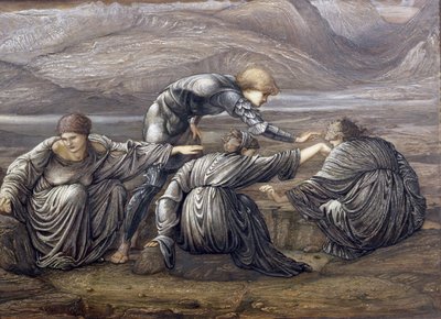 Huonekalut ja erilaiset esineet 1100- ja 1300-luvuilta tekijältä Edward Burne Jones