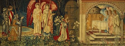 Sir Galahadin, Sir Borsin ja Sir Percivalin Pyhän Graalin saavuttaminen, tekijältä Edward Burne Jones