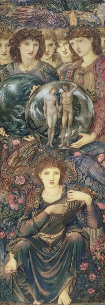Huonekalut ja erilaiset esineet 1100- ja 1300-luvuilta tekijältä Edward Burne Jones