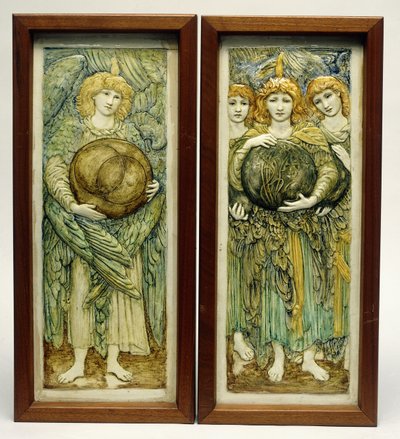 Ensimmäinen luomispäivä ja kolmas luomispäivä, tekijältä Edward Burne Jones