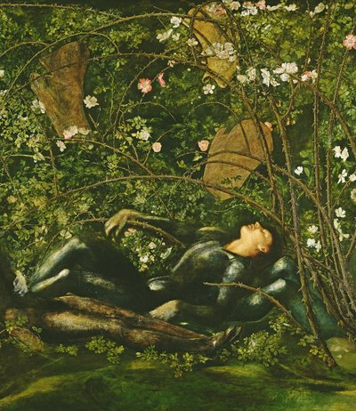 Ritarit ja Briar Rose, 1869 tekijältä Edward Burne Jones