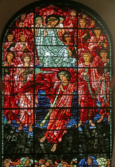 Viimeinen tuomio, 1885-1897 (lasimaalauksia) tekijältä Edward Burne Jones
