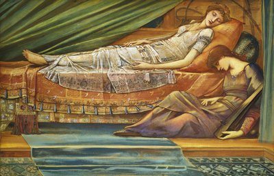 Nukkuva prinsessa, n. 1886-1888 tekijältä Edward Burne Jones