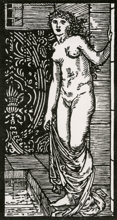 Psyche at Bath, 1866 tekijältä Edward Coley after Burne Jones