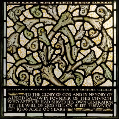 Wilden, All Saints, Morris & Co., Edward Burne-Jones, John Henry Dearle (1859-1932), omistus Alfred Baldwinille Joosua-ikkunasta, 1902-1914, Louisa, Baldwinit, pääministeri, metodisti, Wo tekijältä Edward Coley and Dearle Burne Jones