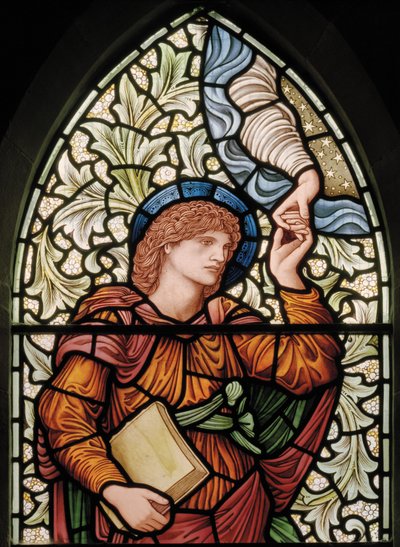 Wilden, All Saints, Morris & Co., Edward Burne-Jones, John Henry Dearle (1859-1932), Enoch, yksityiskohta, 1902-1914, Louisa, Alfred, The Baldwins, pääministeri, metodisti, Worcestershire, Arts & Crafts, R tekijältä Edward Coley and Dearle Burne Jones