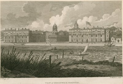 Näkymä Greenwich Hospitalista Lontoossa tekijältä Edward Dayes