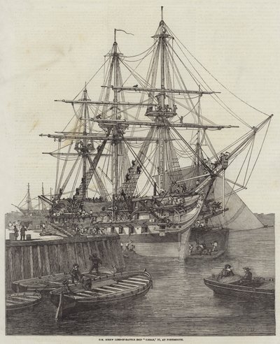 HM Screw Line-of-Battle Ship Caesar, 90, Portsmouth tekijältä Edward Duncan