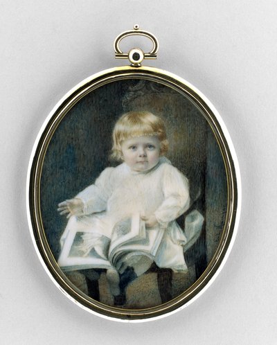 Pojan muotokuva, n. 1900 (akvarelli norsunluun tekijältä Edward Elias Kaufer