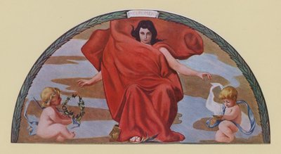Melpomene, tragedian muusa (värilitografia) tekijältä Edward Emerson Simmons