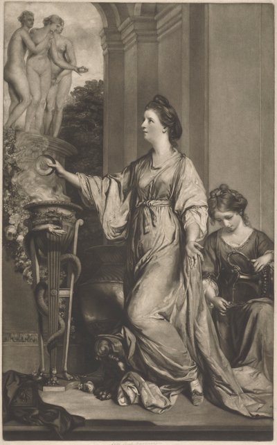 Lady Sarah Bunbury uhraamassa armoille tekijältä Edward Fisher