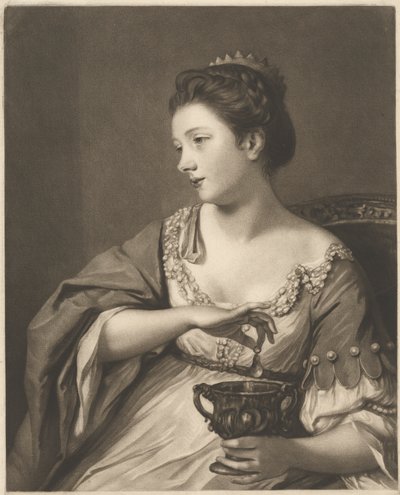 Miss Kitty Fisher hahmona "Cleopatra Solving the Pearl" tekijältä Edward Fisher