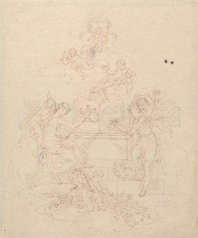 Maalauksen ja kirjallisuuden allegoria tekijältä Edward Francis Burney