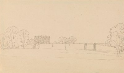 Kaukainen näkymä Easton Nestonista, Northantsista tekijältä Edward Francis Burney