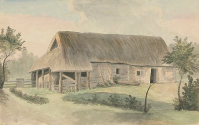 Olkikattoinen navetta tekijältä Edward Francis Burney