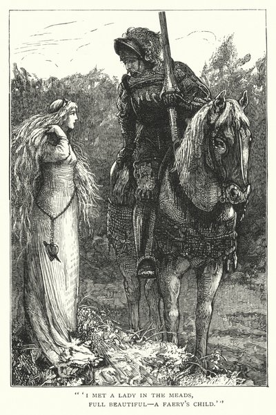 Kaunis nainen ilman armoa (kaiverrus) tekijältä Edward Frederick (after) Brewtnall