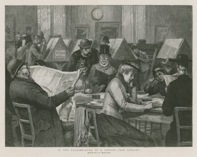 Lontoon ilmaisen kirjaston lukusalissa tekijältä Edward Frederick Brewtnall