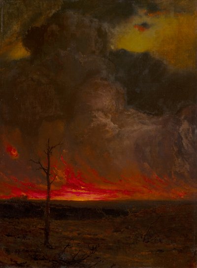 Pilven myllerrys, auringon hurja sulatuli (öljy kankaalle) tekijältä Edward Frederick Brewtnall