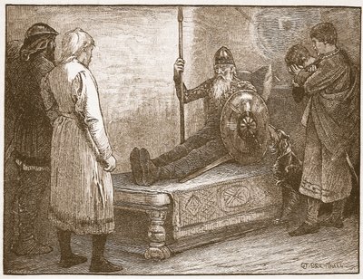 Siwardin kuolema, kuvitus teoksesta "Cassell