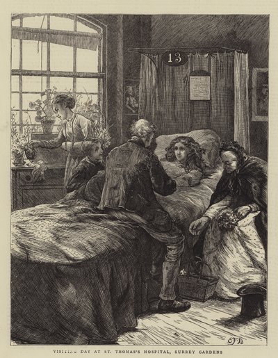 Vierailupäivä St Thomasin sairaalassa Surrey Gardensissa tekijältä Edward Frederick Brewtnall