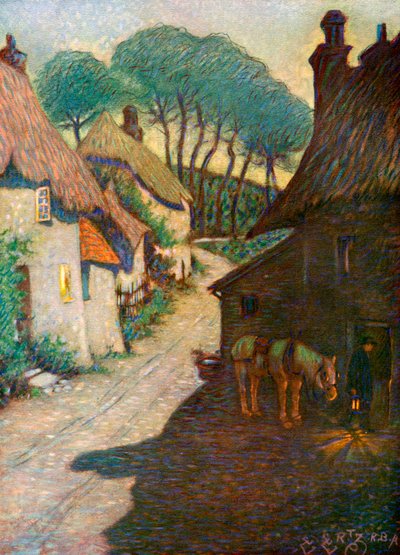 Thurlestone Village, Etelä-Devon, 1924-1926 tekijältä Edward Frederick Ertz