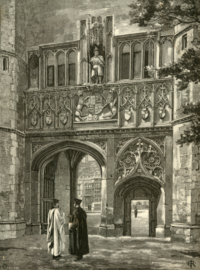 Pääportti, Trinity College, 1800-luvun loppu. tekijältä Edward Gascoin