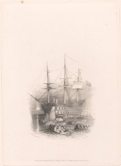 Bellerophon, Plymouth Sound tekijältä Edward Goodall