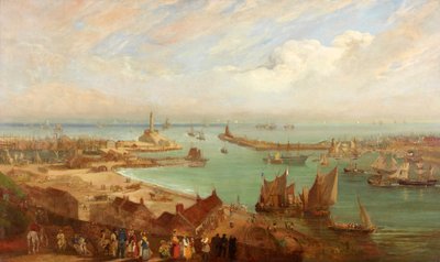 Sunderlandin satama Rokerista, n. 1850–1855 tekijältä Edward Hastings
