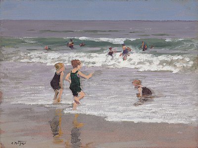 Lapset leikkivät surffailla tekijältä Edward Henry Potthast