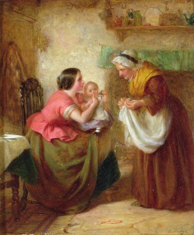 Ensimmäinen hammas (öljy paneelissa) tekijältä Edward Hughes