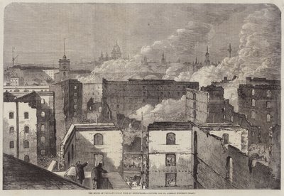 Myöhäisen suuren tulipalon rauniot Southwarkissa tekijältä Edward Hull