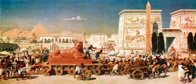 Israel Egyptissä (värilitografia) tekijältä Edward John (after) Poynter
