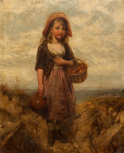 Tyttö omenakorin kanssa tekijältä Edward John Cobbett