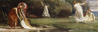 Nausicaa ja hänen neitonsa soittamassa Ballissa, 1875 tekijältä Edward John Poynter