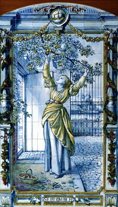 Syyskuussa hollantilaisen keittiön laattapaneelisarjasta tekijältä Edward John Poynter