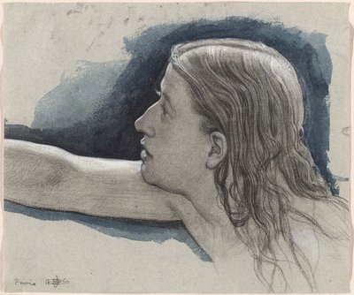 Tutkimus nuoren miehen päästä oikea käsi ojennettuna tekijältä Edward John Poynter