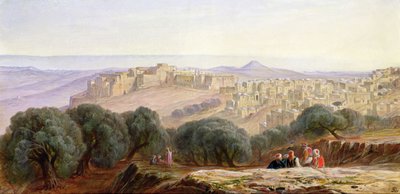 Betlehem, noin 1870 tekijältä Edward Lear